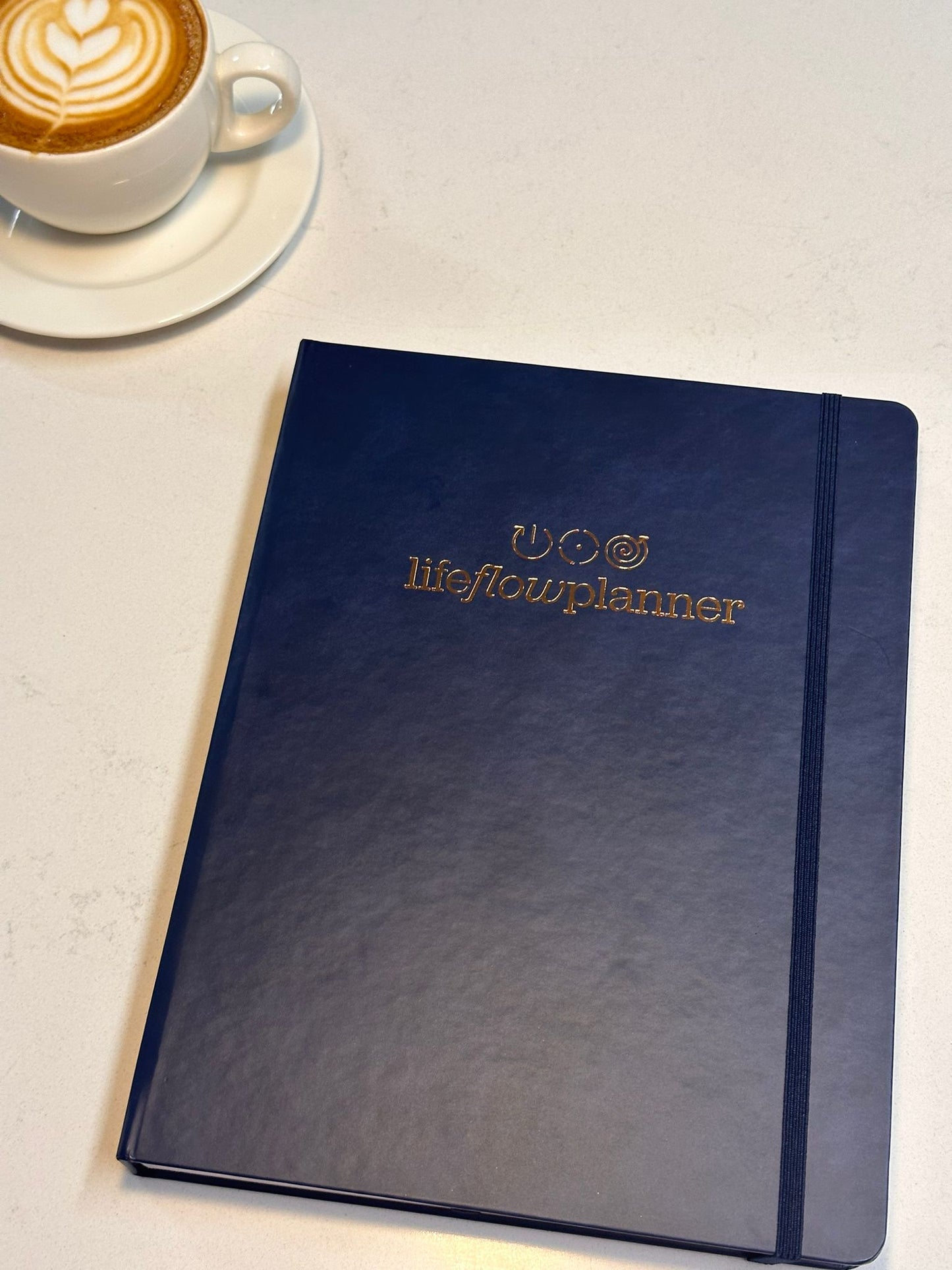 Navy Vegan Leather Lifeflow Planner